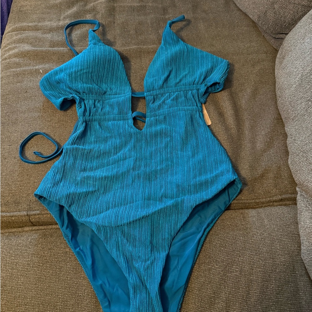 Elegant Teal One Piece Swimsuit